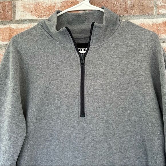 Victoria’s Secret Sport Quarter Zip Logo Sweatshirt Women’s Medium Gray - Picture 3 of 9